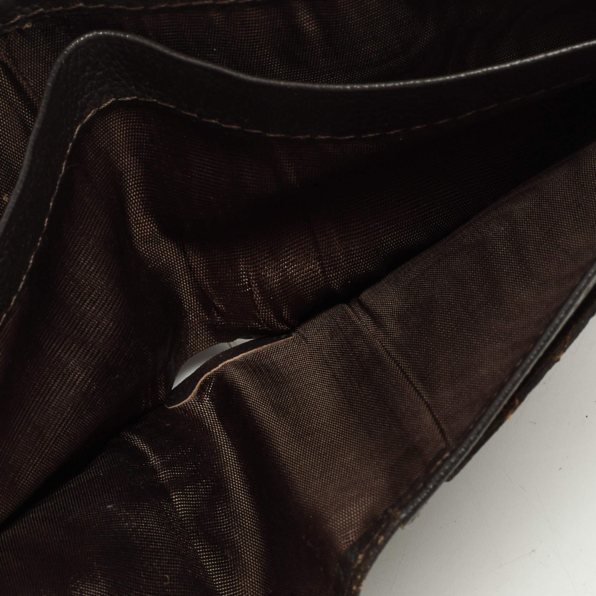 Black Dunhill Brown Monogram Canvas Bifold Wallet For Sale