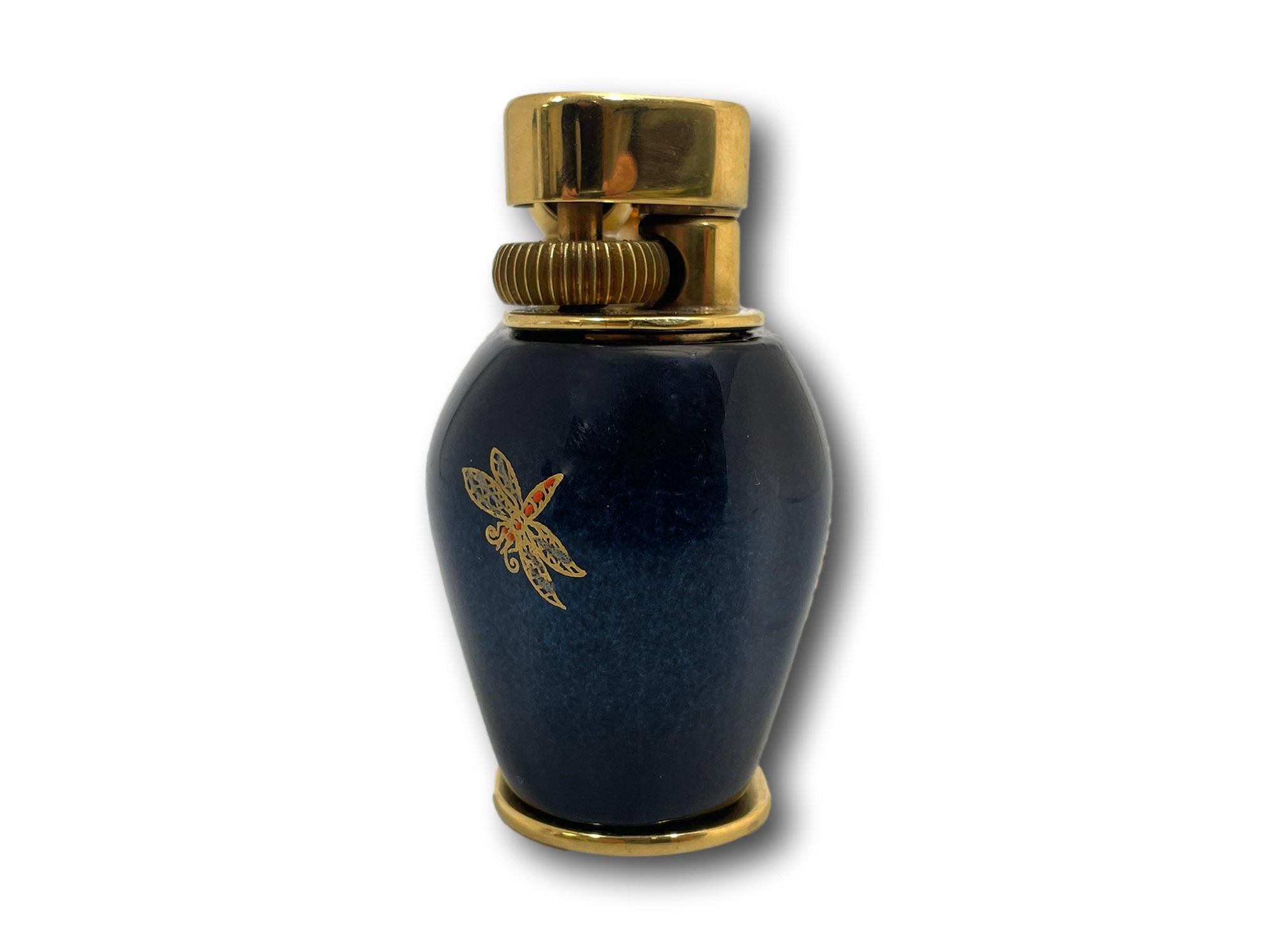 Dunhill Carlton Ware Spider Web Table Lighter For Sale 2