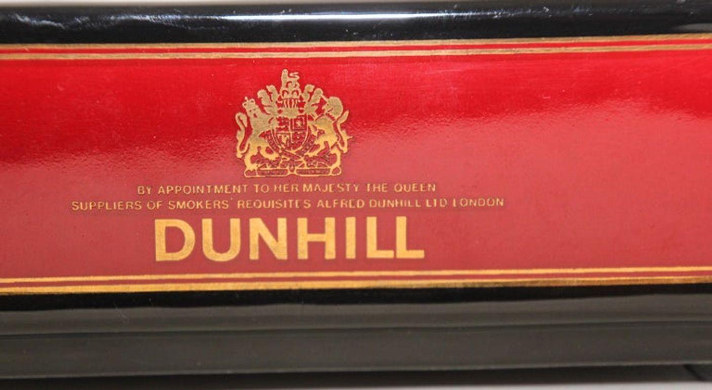 Ceramic Dunhill Cigar Ashtray Catchall England Black and Red Collectible 1970 For Sale