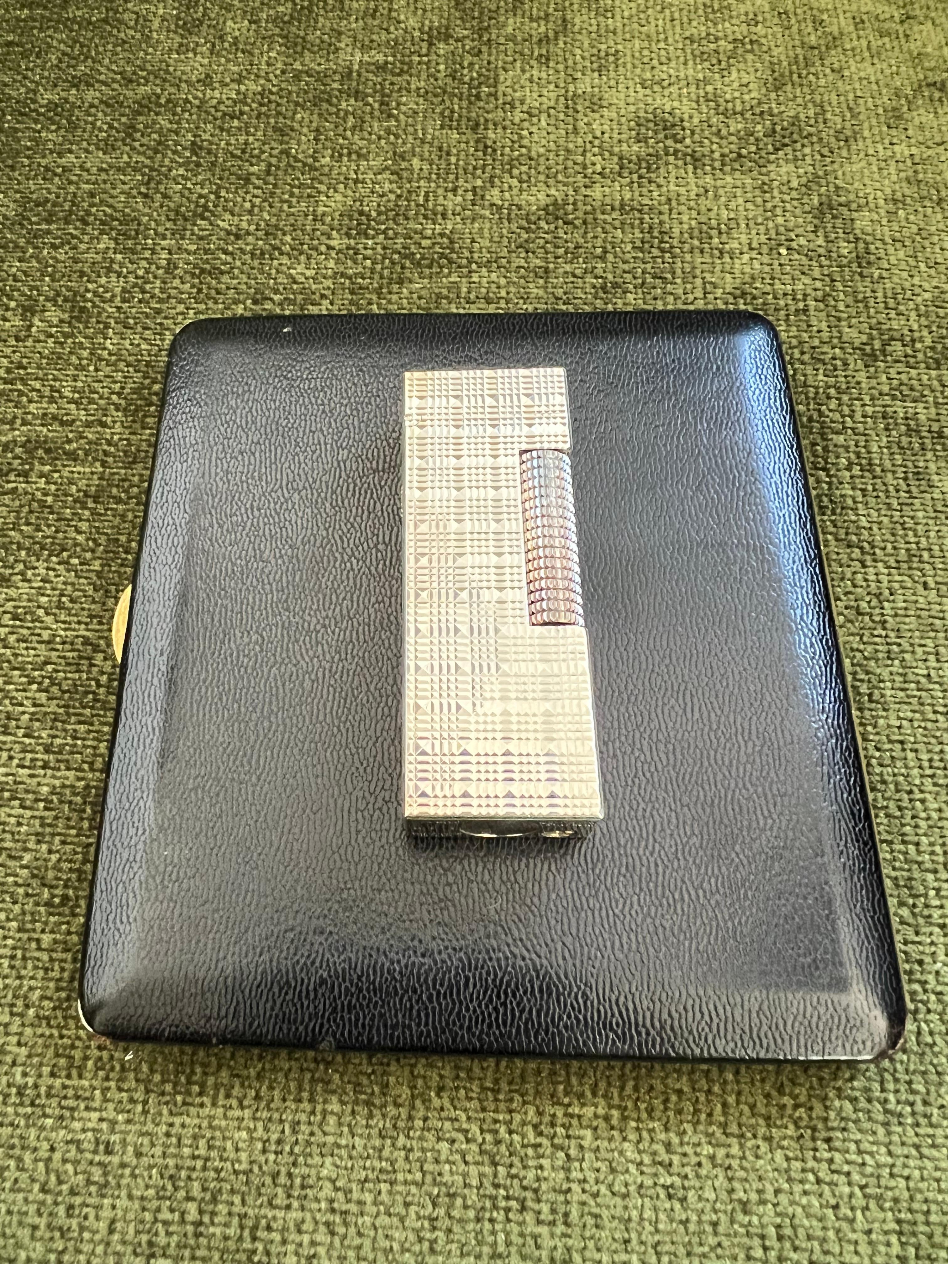 Dunhill Cigarette Case & Lighter, Katharine Hamnett Tie Clip & Cufflinks Set For Sale 5
