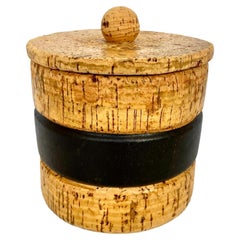 Dunhill Cork and Leather Tobacco Jar
