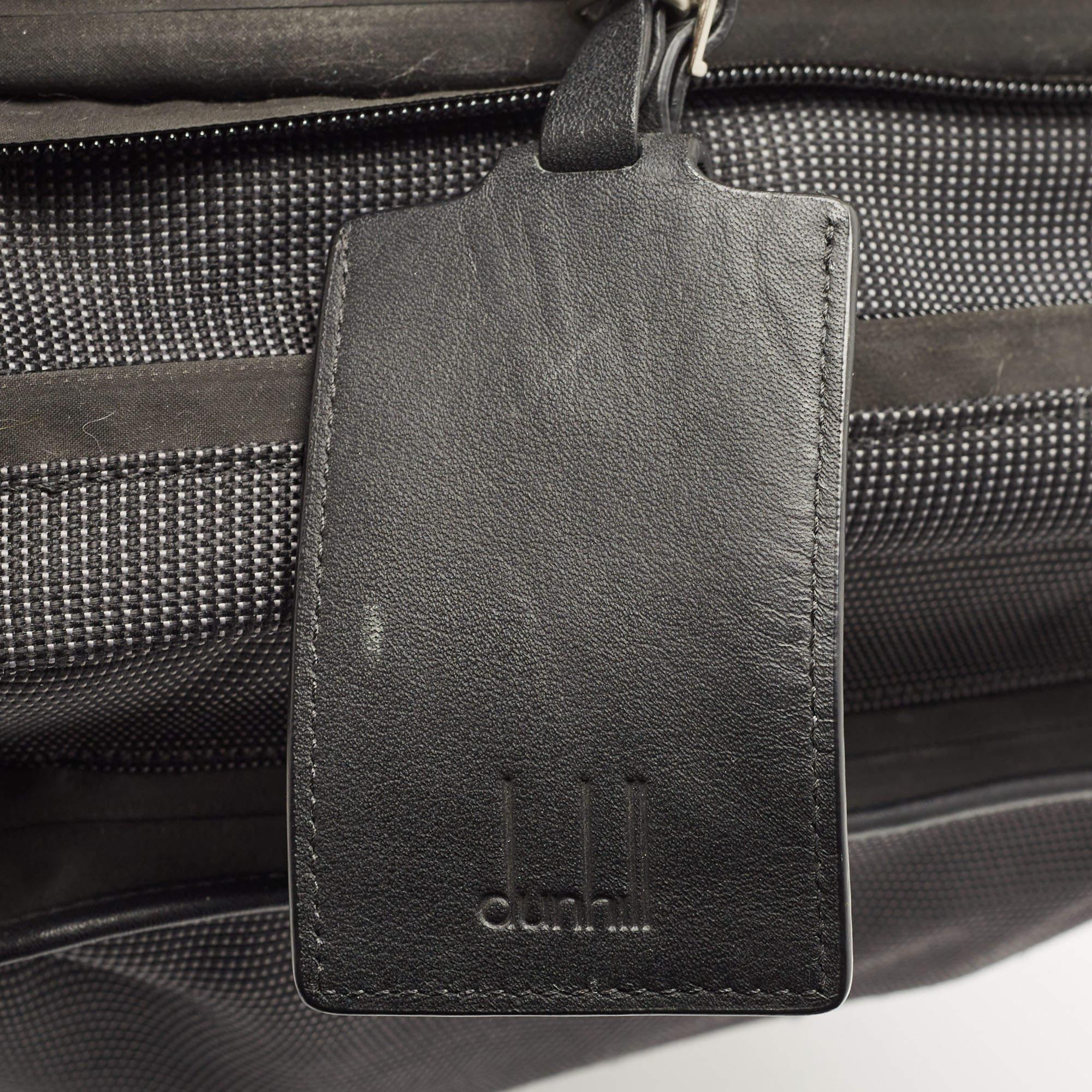 Dunhill Dark Grey Canvas 2 Wheeled Cabin Luggage 12