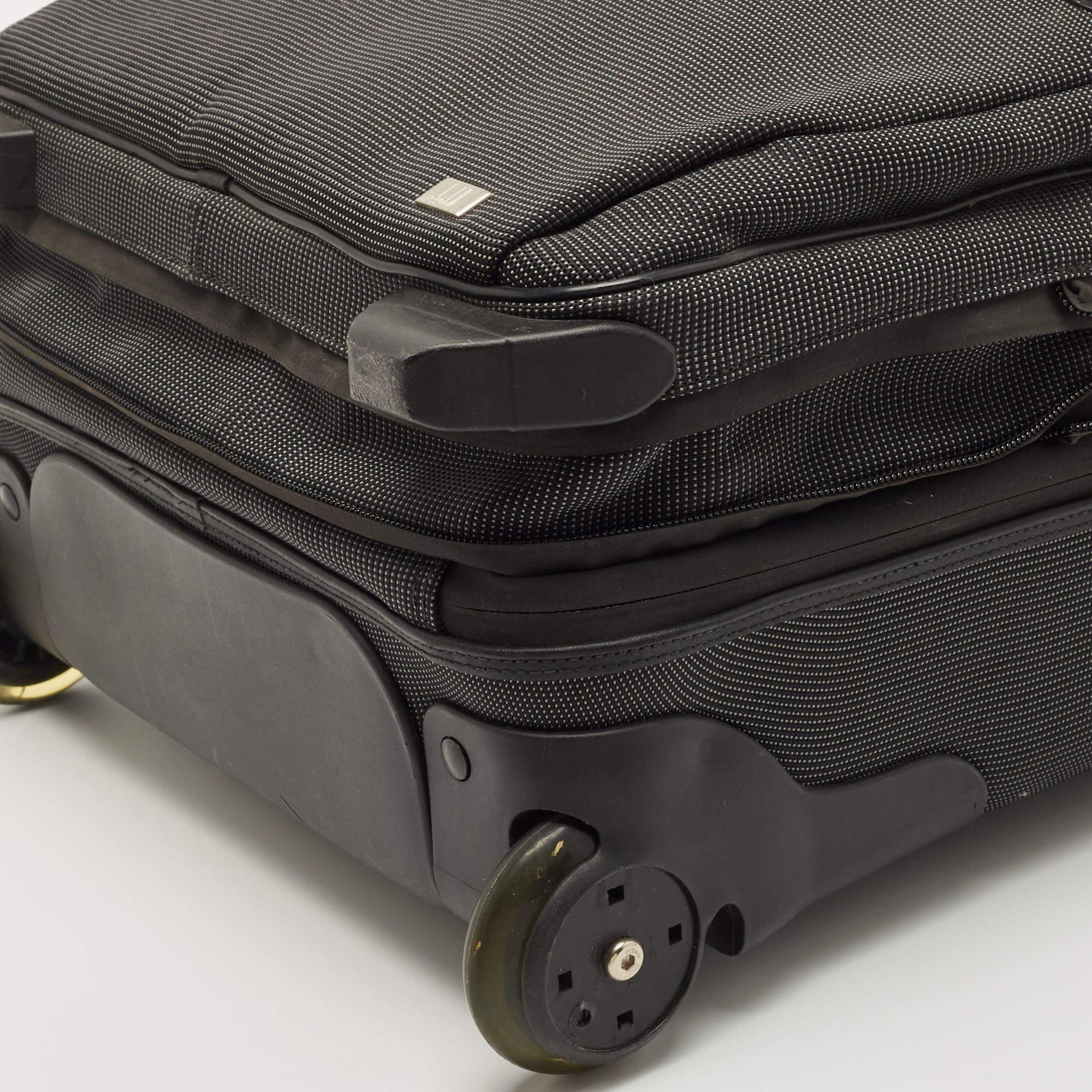Men's Dunhill Dark Grey Canvas 2 Wheeled Cabin Luggage