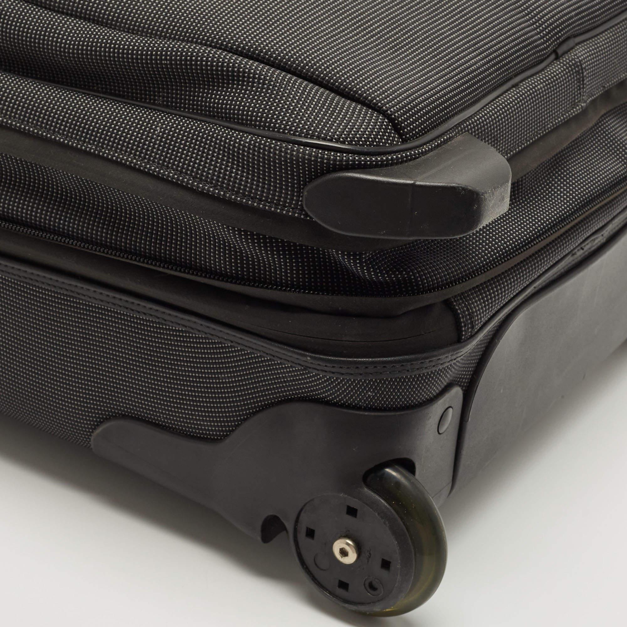 Dunhill Dark Grey Canvas 2 Wheeled Cabin Luggage 1