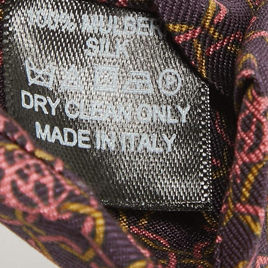 Men's Dunhill Dark Purple Geometric Print Silk Tie For Sale
