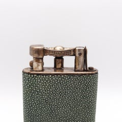 Dunhill England 1940 Desk Table Unique Lift Arm Petrol Lighter with Shagreen