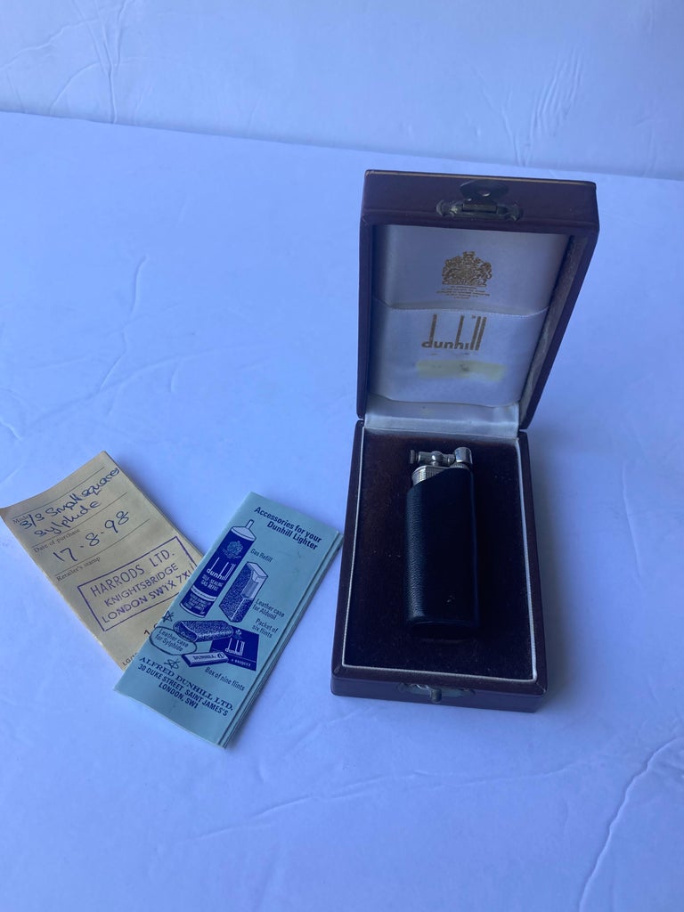 Dunhill, gas Butane "Sylph"Sterling Silver Slim lighter,diamond pattern