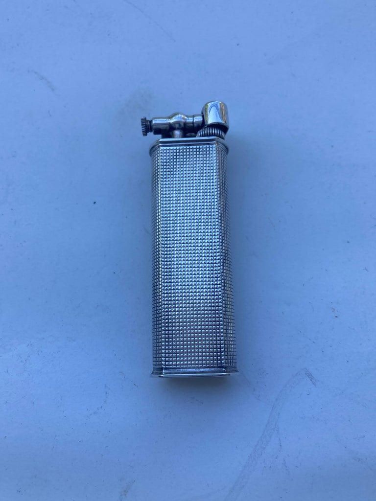 Dunhill, gas Butane "Sylph"Sterling Silver Slim lighter,diamond pattern