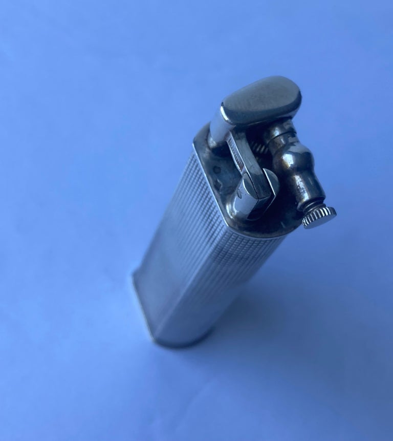 Dunhill, gas Butane "Sylph"Sterling Silver Slim lighter, diamond