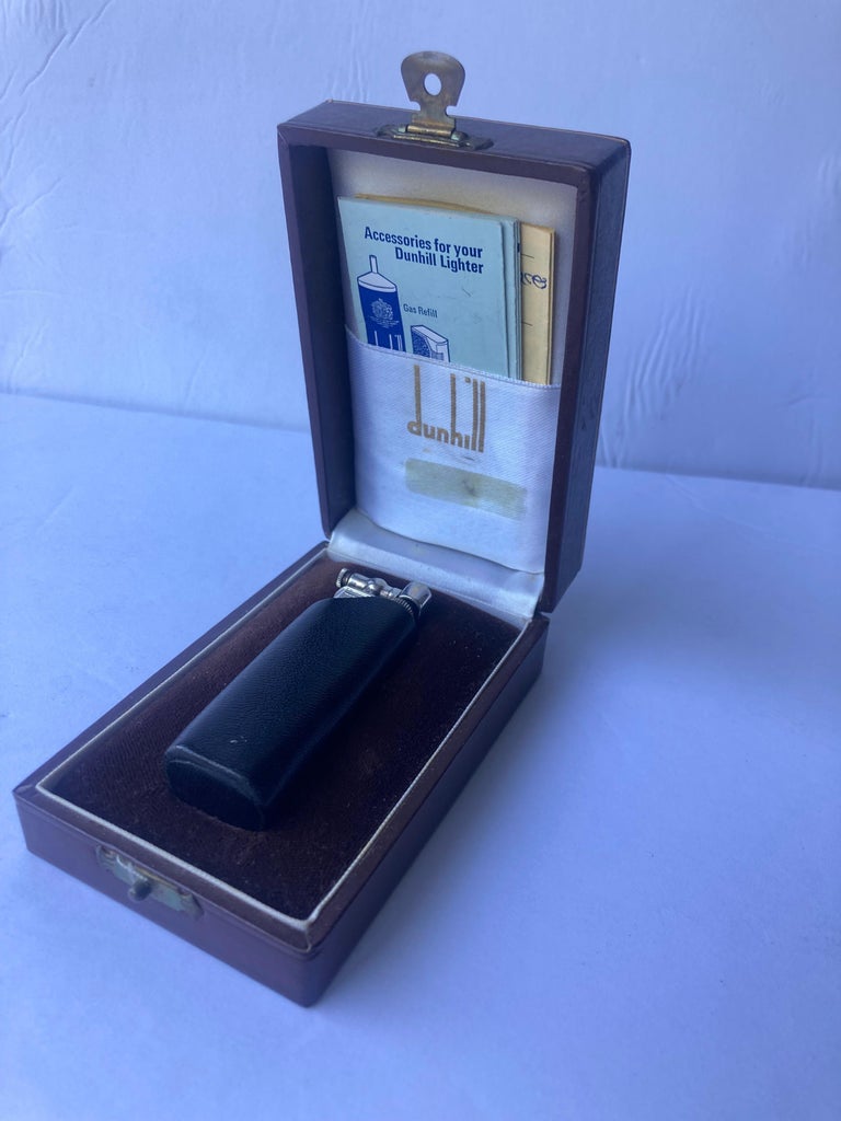 Dunhill, gas Butane "Sylph"Sterling Silver Slim lighter,diamond pattern