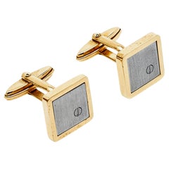 Dunhill Gold & Silver Tone Square Toggle Cufflinks