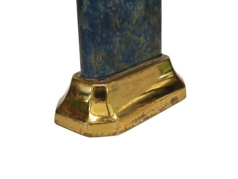 Dunhill Lift Arm Table Lighter Blue Mottled Lacquer Finish 1