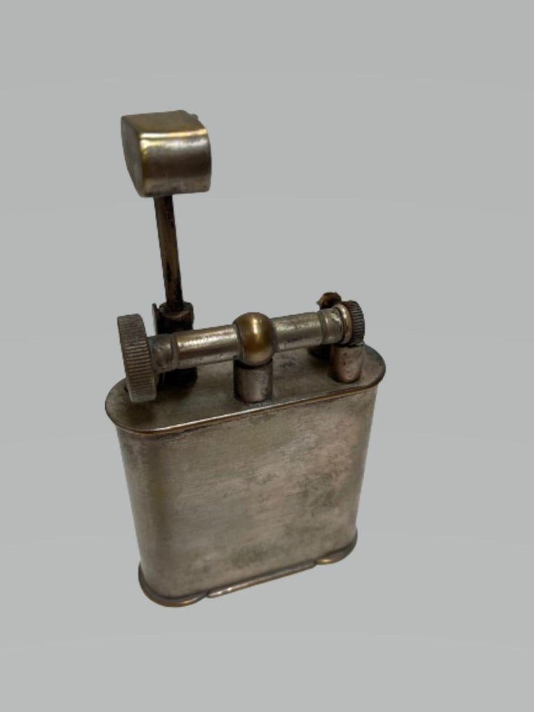 Vintage Dunhill Lift Arm Petrol Lighter - Silver Circa 1920-40s Pat. No. 288806 Australia