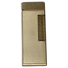 Vintage Dunhill Lighter Rollagas Gold Plated Barley Finish