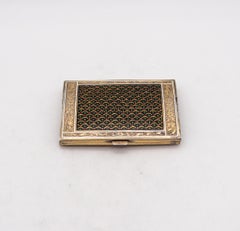 Dunhill London 1928 By Louis Kuppenheim Peacock Enameled Box 935 Sterling Silver