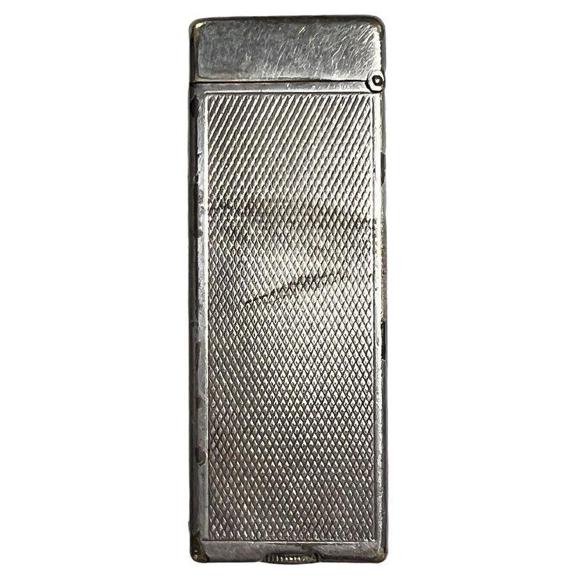 Dunhill London Silver Plate Rollalite Petrol Lighter (Silver plate?) In Fair Condition For Sale In Van Nuys, CA