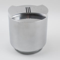 Caja humidificadora para puros Dunhill Machine Age de aluminio, años 20