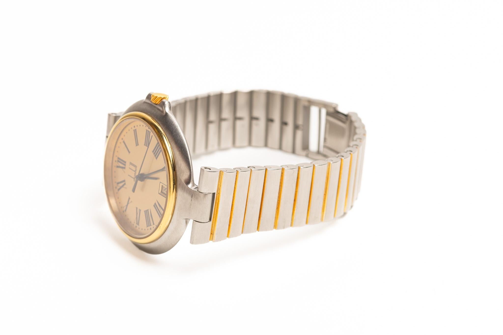 Dunhill Millennium Quartz Oro e Argento Orologio da polso unisex in vendita 6