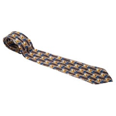 Corbata tradicional de seda con estampado de sombreros multicolor Dunhill
