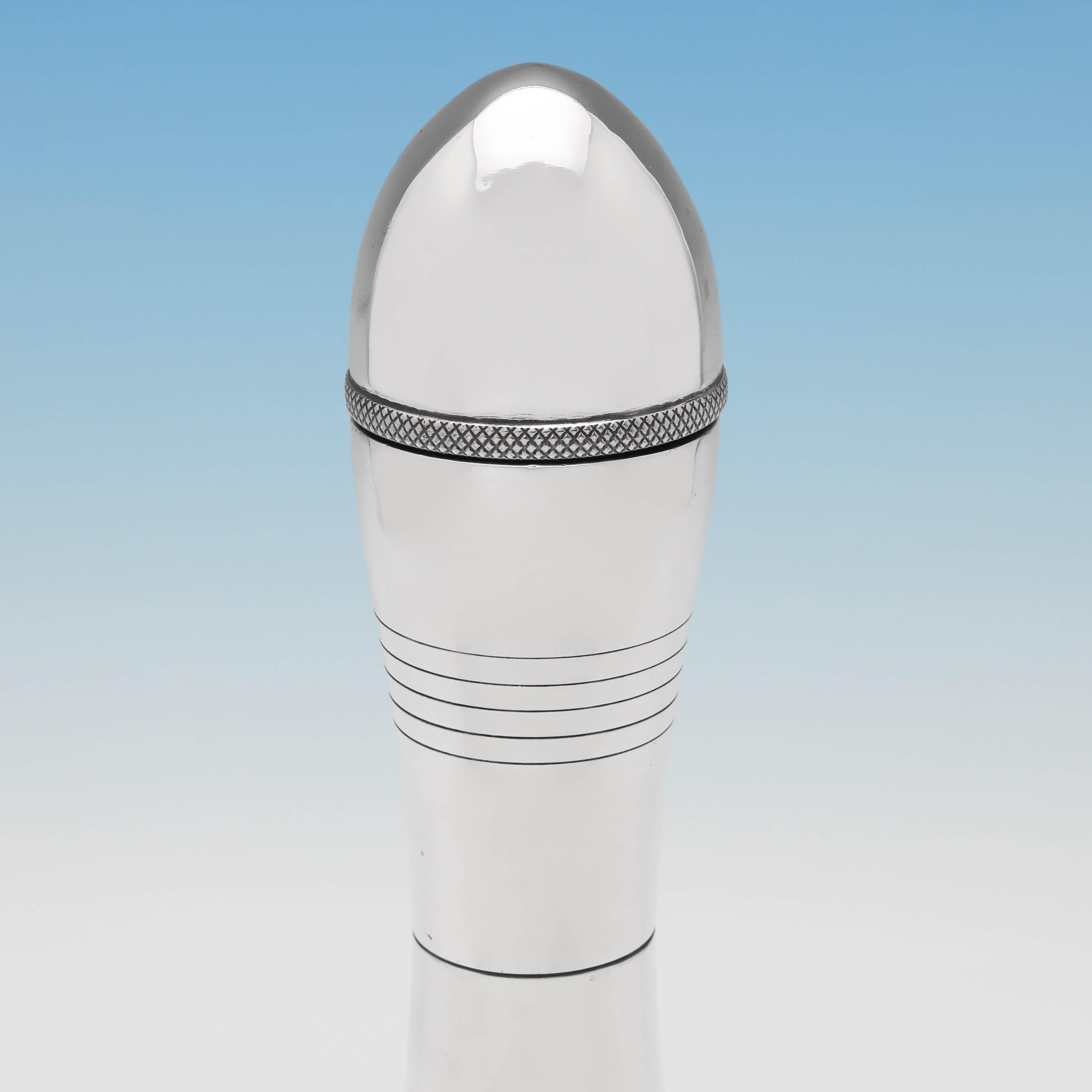 English Dunhill, Novelty 'Joy Bell' Cocktail Shaker, Art Deco Period, c. 1930