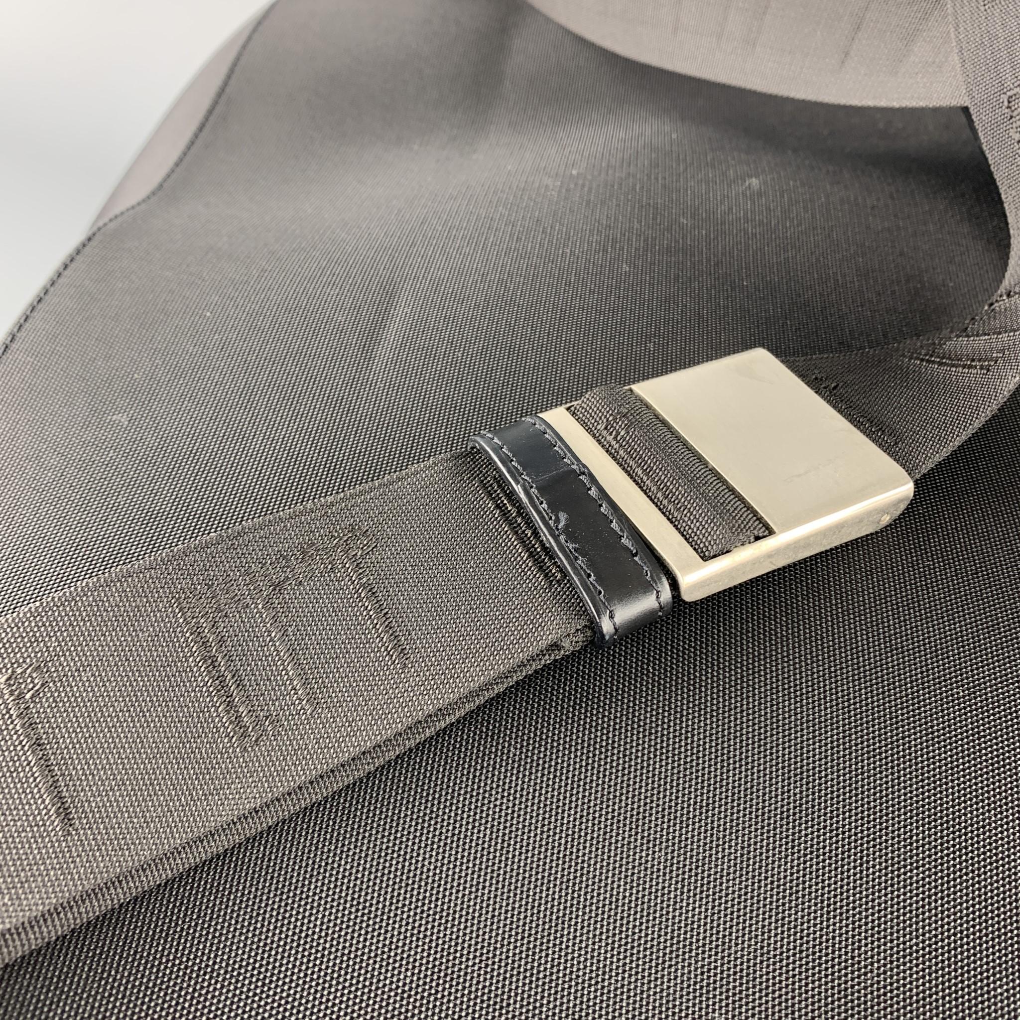 Black DUNHILL Nylon & Leather Mlti-Pocket Messenger Bag