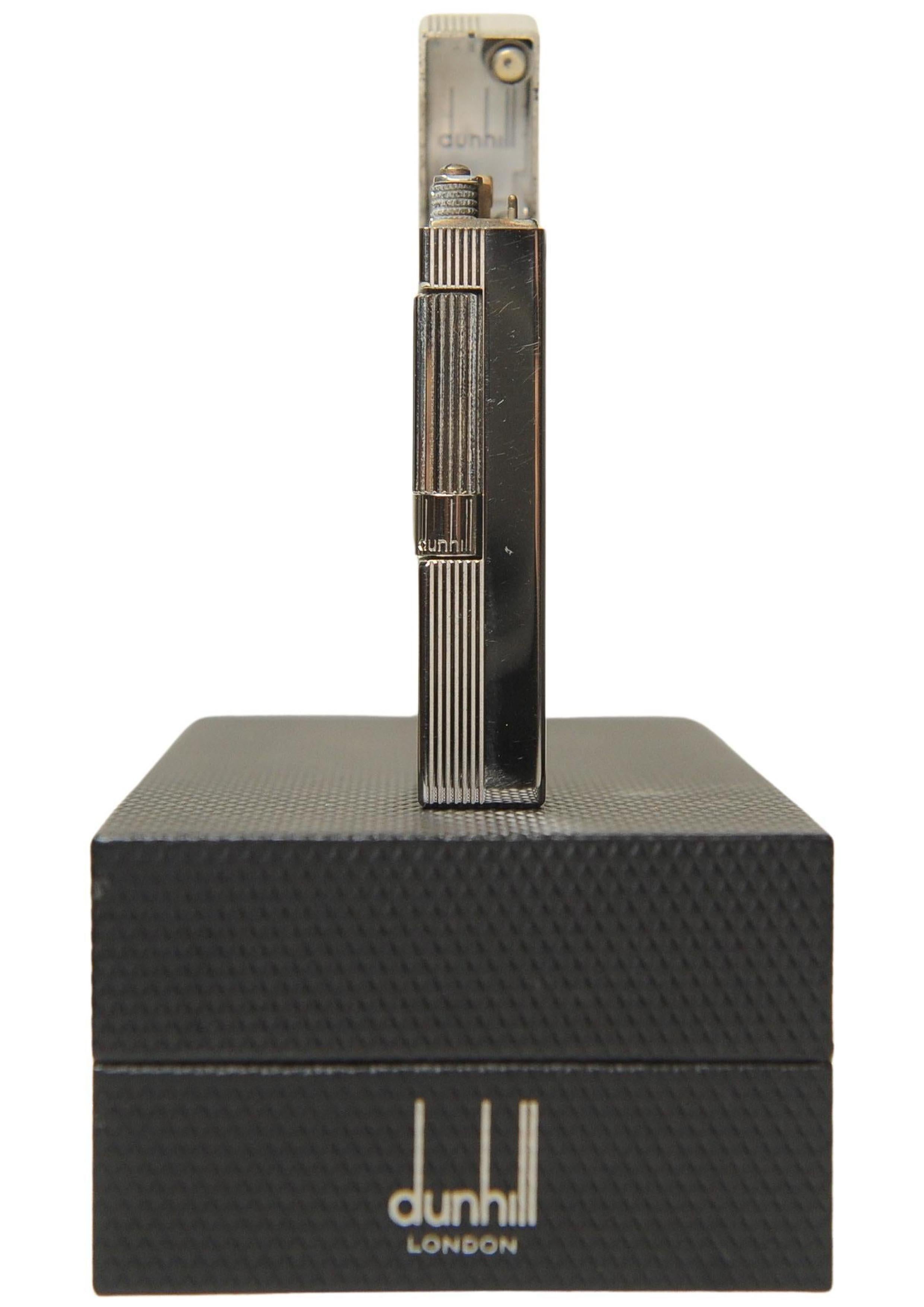 Encendedor de Bolsillo Rollagas Dunhill Paladiado Con Caja Original en venta 3