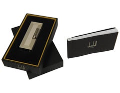 Dunhill Palladium Plated Rollagas Pocket Cigarette Lighter With Original Box