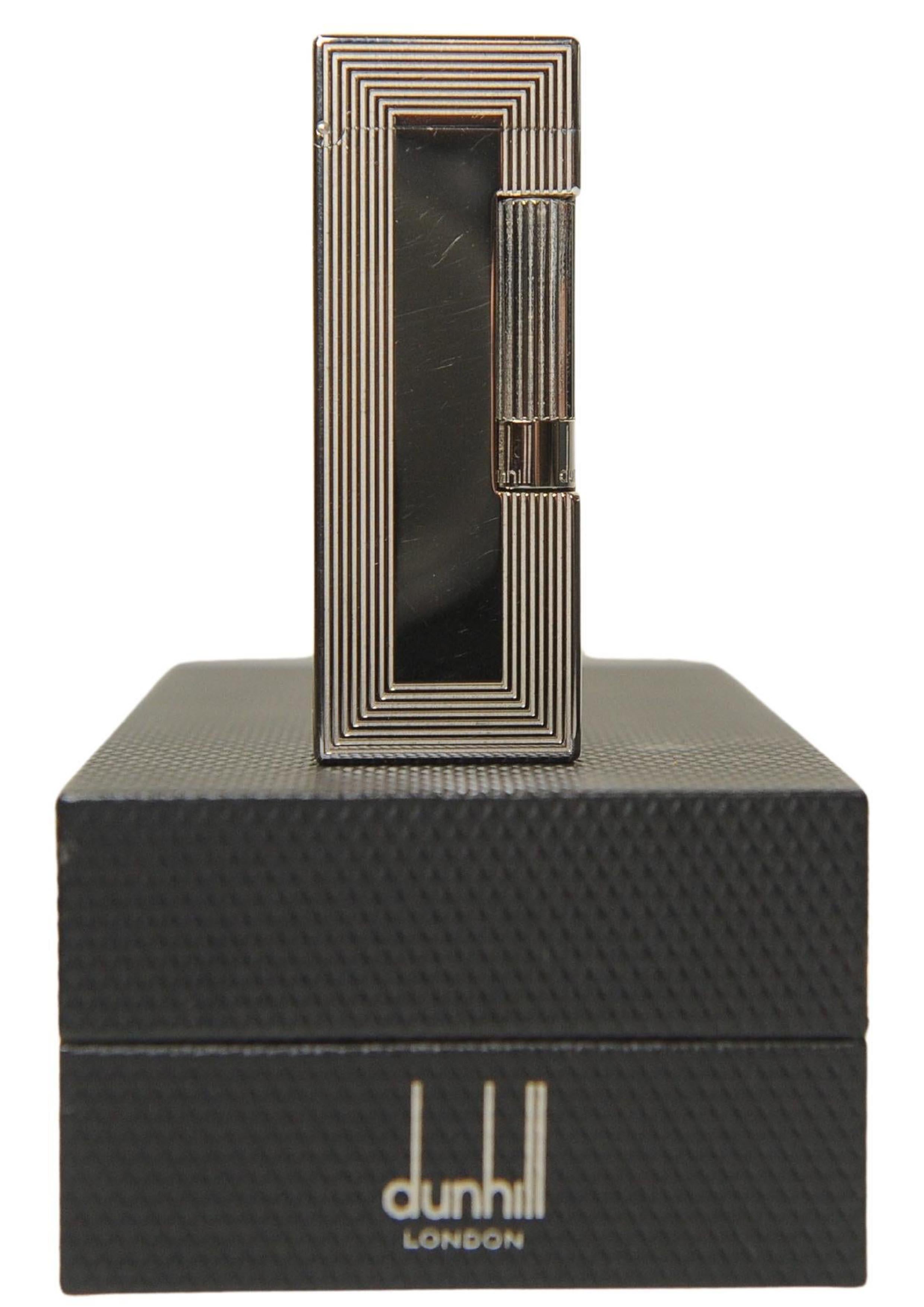 Encendedor de Bolsillo Rollagas Dunhill Paladiado Con Caja Original Metal en venta