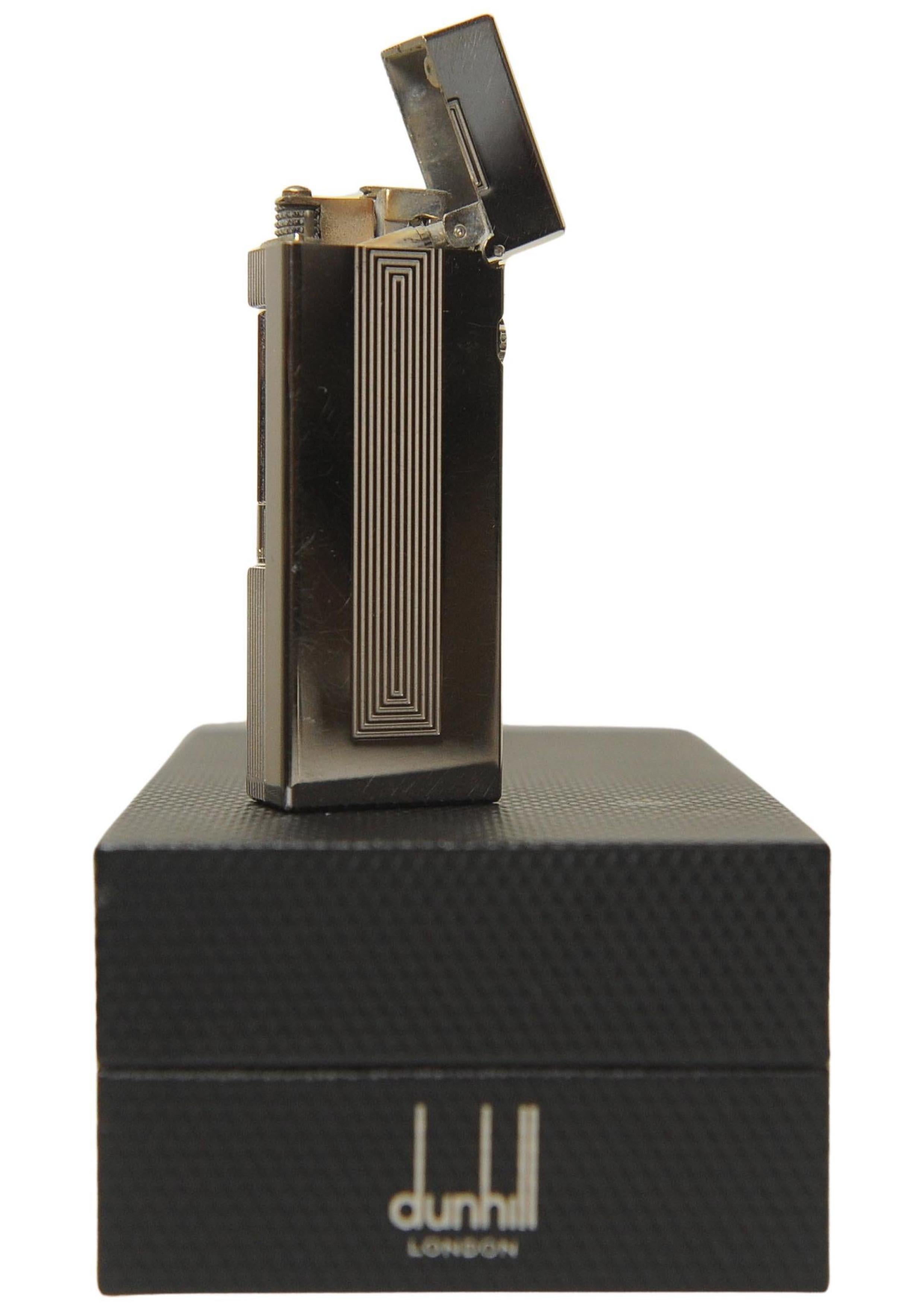 Encendedor de Bolsillo Rollagas Dunhill Paladiado Con Caja Original en venta 1
