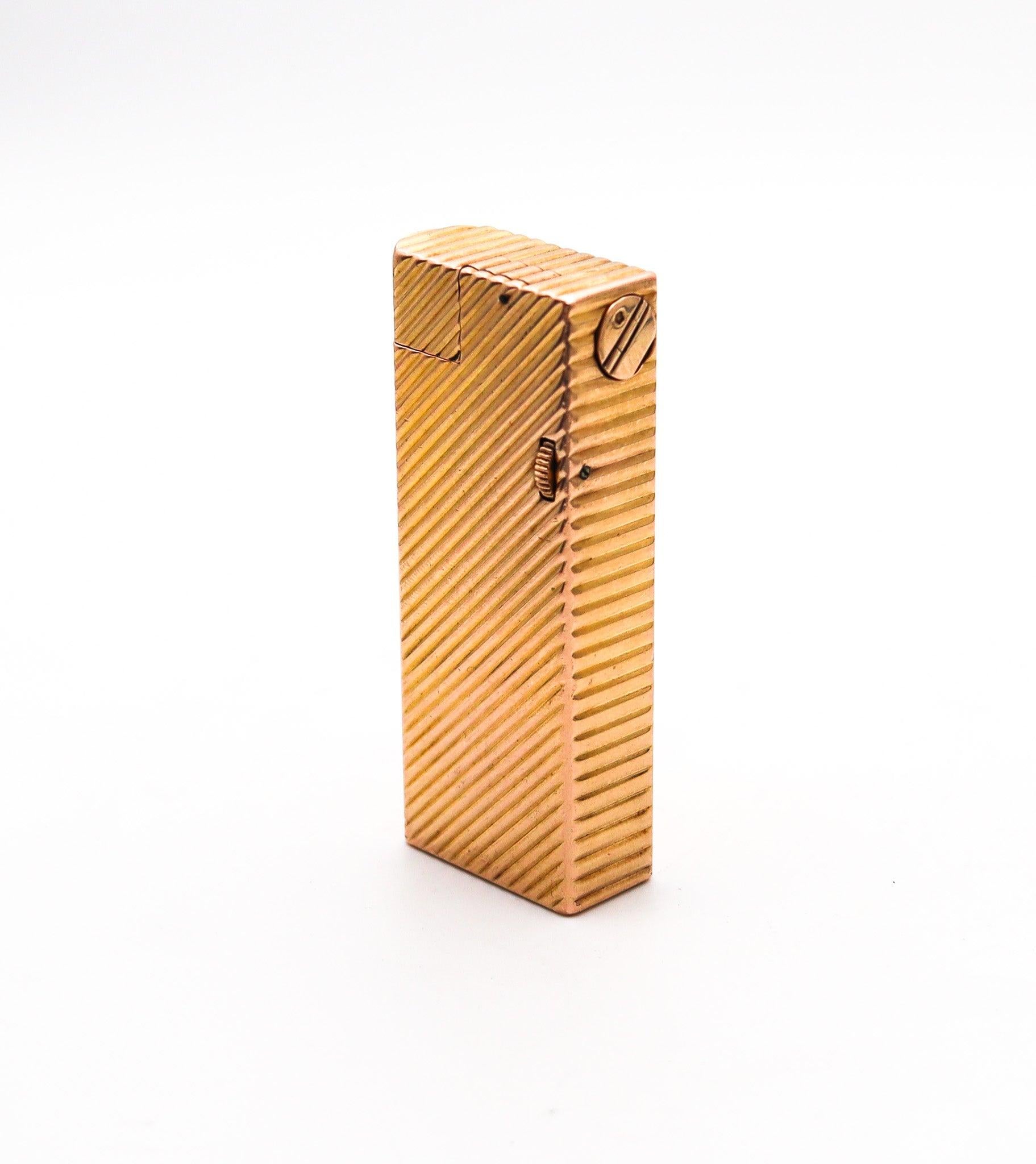 Poli Dunhill PARIS 1952 Aldunil Gas Pocket Lights In 18kt Gold Vermeil .800 Silver