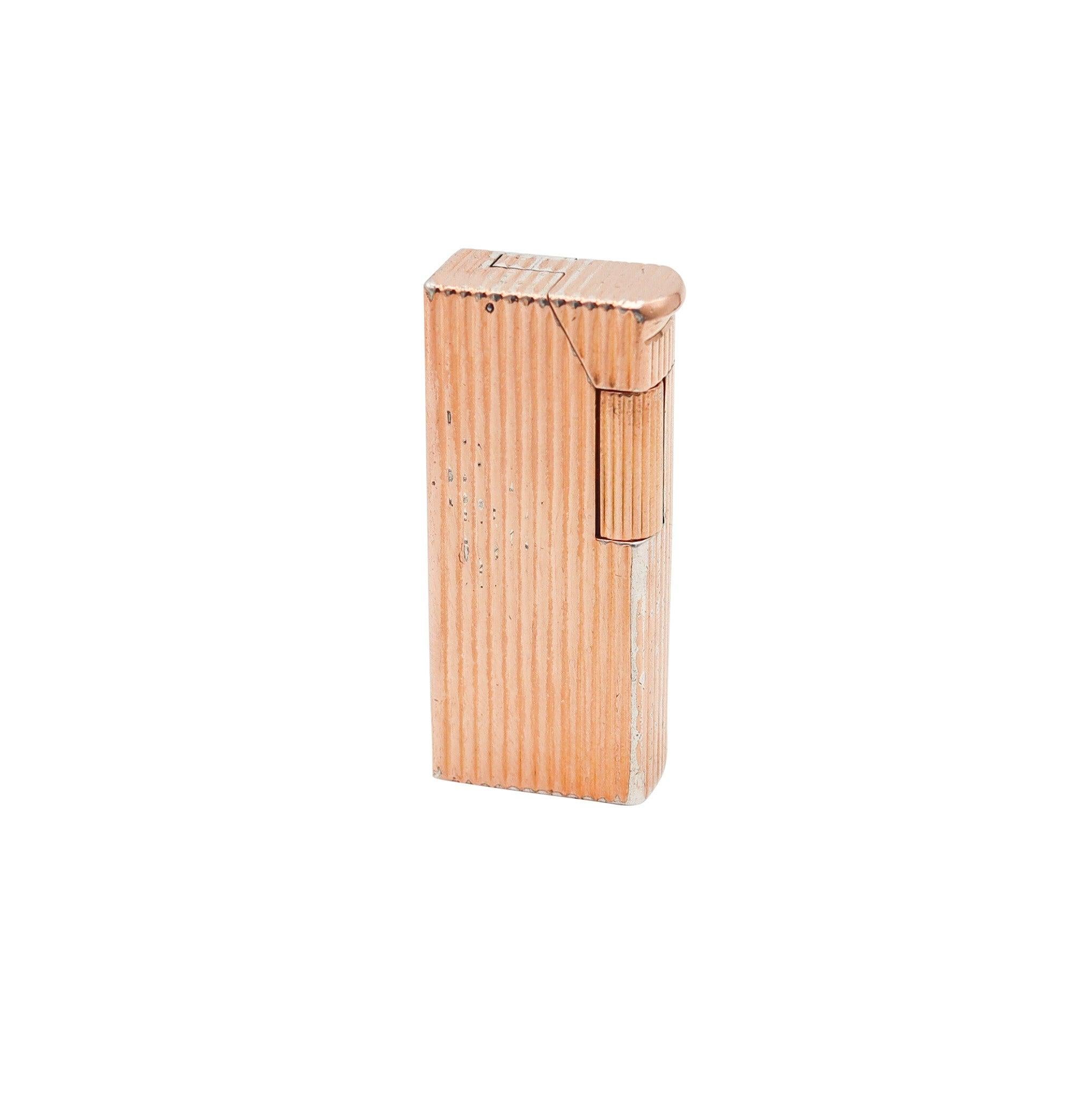 DUNHILL PARIS 1952 Aldunil Gas-Taschenleuchter aus 18kt Gold Vermeil .800 Silber (Mitte des 20. Jahrhunderts) im Angebot