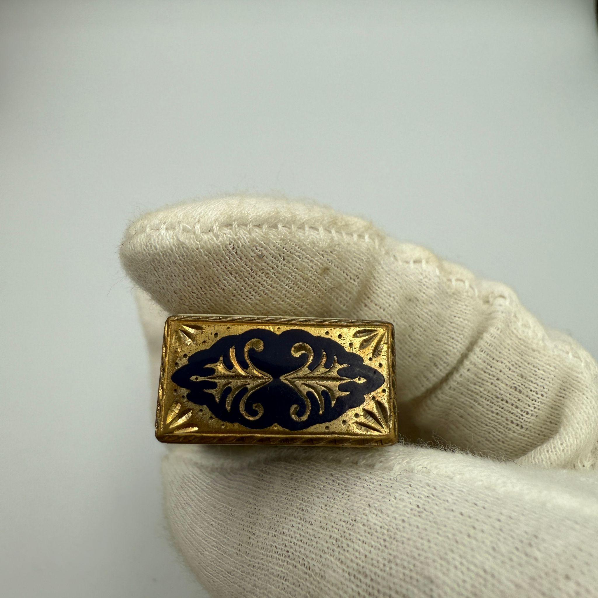 Dunhill Rare Royking Lighter, 18k Gold Plating & Enamel Inlay In Original Case 2