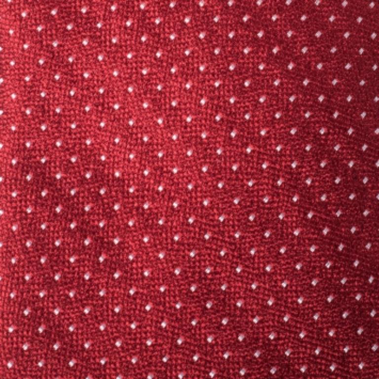 Men's Dunhill Red Dot Patterned Jacquard Silk Tie For Sale
