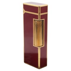 Dunhill Rouge Laqué Plaqué Or Rollagas Classic Cigarette Lights Swiss Made
