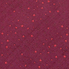 Dunhill Red Star Patterned Silk Jacquard Tie