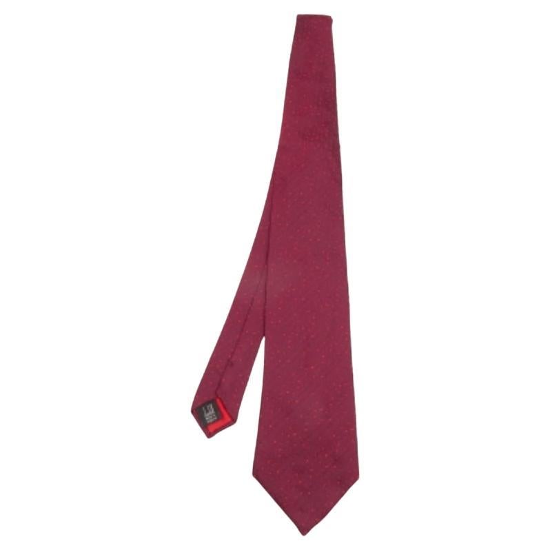 Dunhill Red Star Patterned Silk Jacquard Tie For Sale