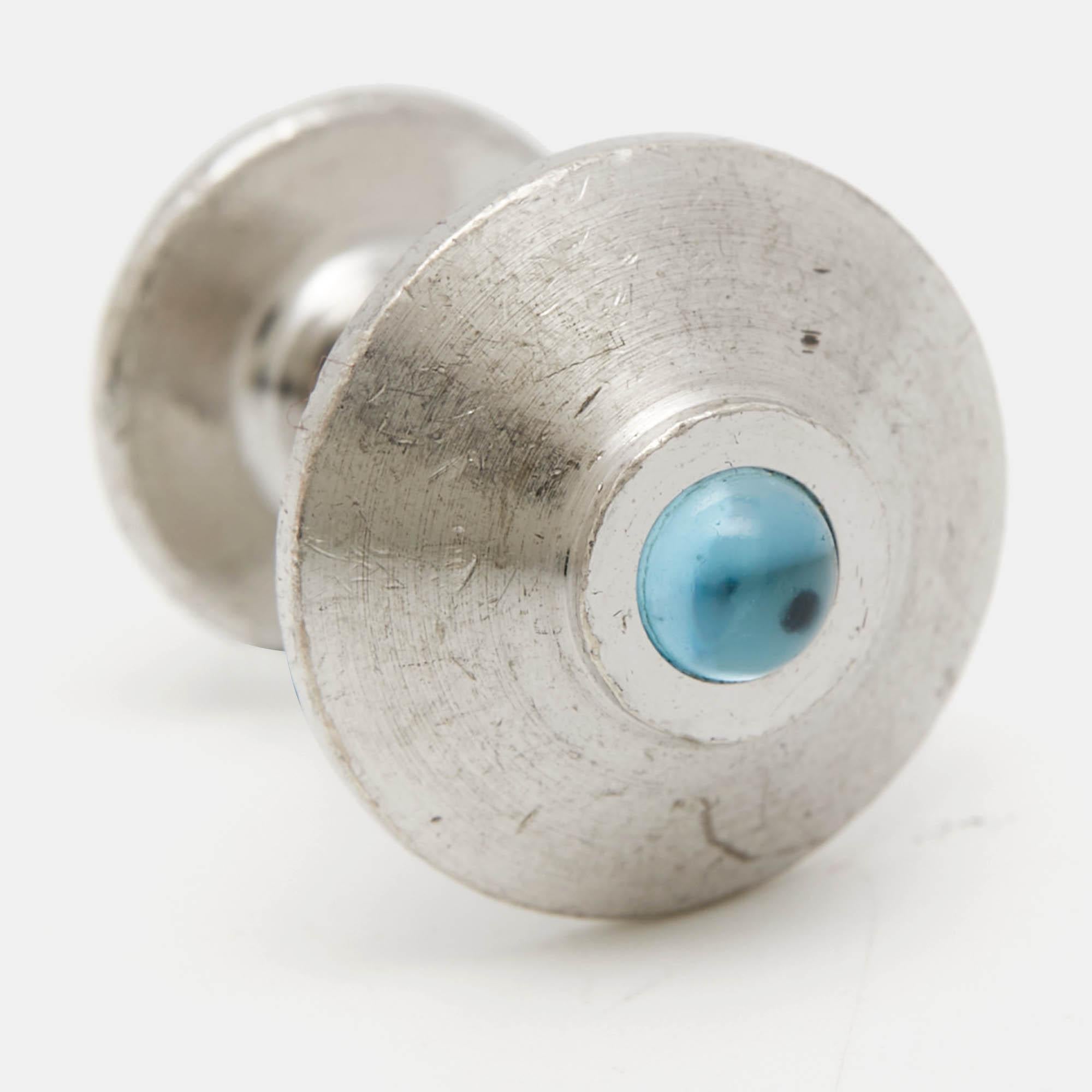 Men's Dunhill Resin Sterling Silver Cufflinks For Sale