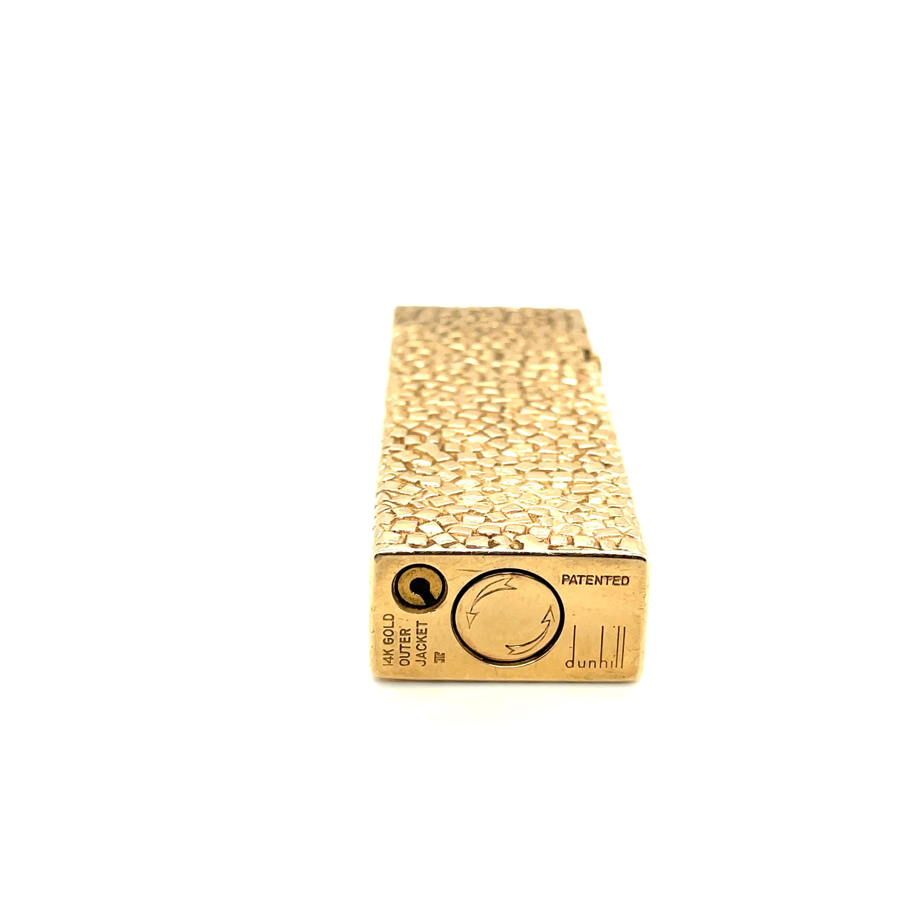 dunhill solid gold lighter