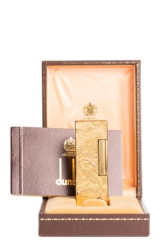 Dunhill Rollagas Lighter Gold Plated 'D' Mark + Box and Papers