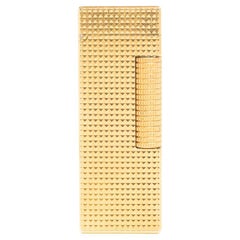 Dunhill Rollagas Lighter Gold Plated Diamond Pattern