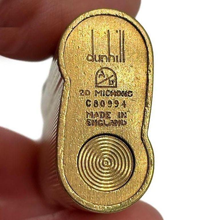 Fin du 20e siècle Dunhill Briquet Rollagas de type S plaqué or, vers 1970 en vente