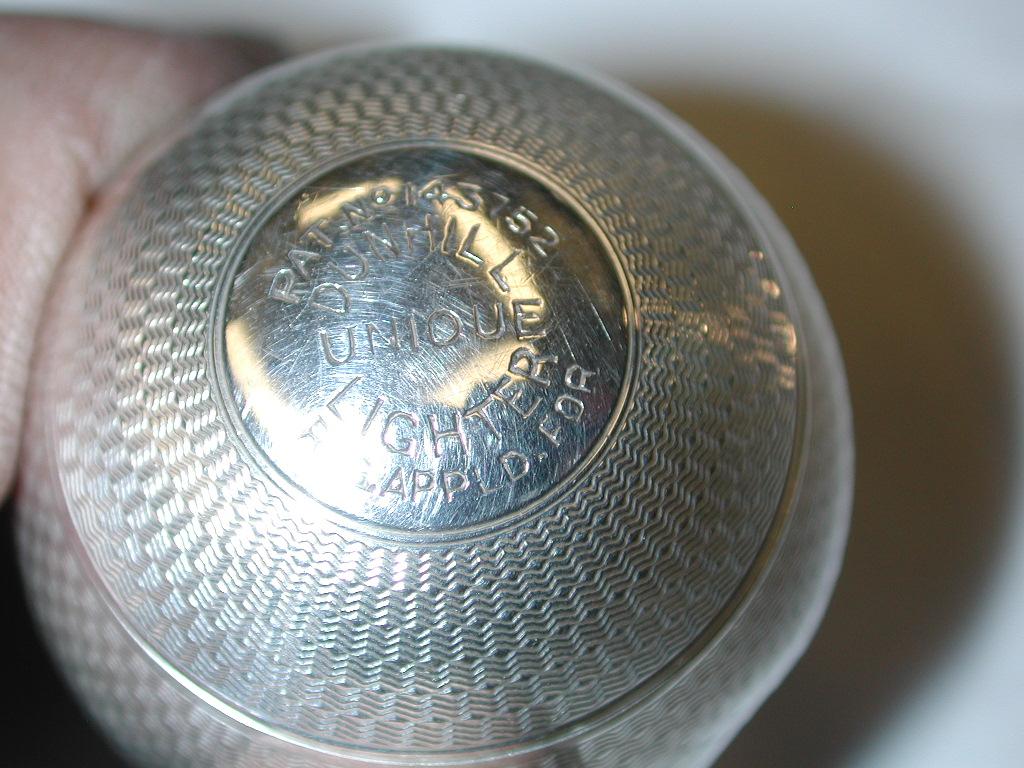 Dunhill Silver Engine Turned Ball Lighter, Dated 1929, London Assay 6