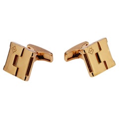Dunhill Silver-Gilt Square-Shaped Men's Cufflinks