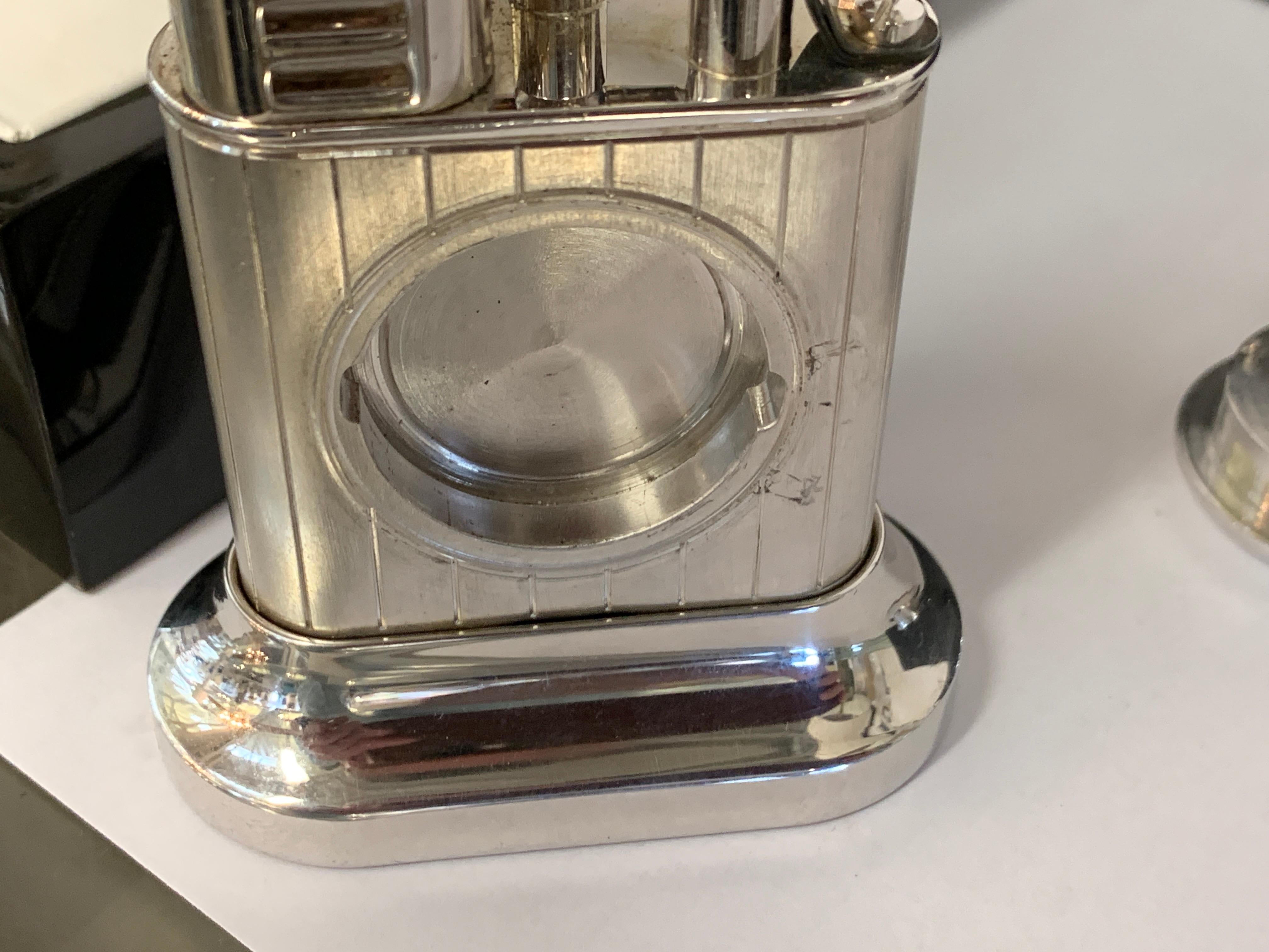 Dunhill Silver Plated Longitude Lighter and Clock 8