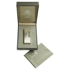 Dunhill Silver Plated Working Rollagas Lighter With Dunhill Box Serviced