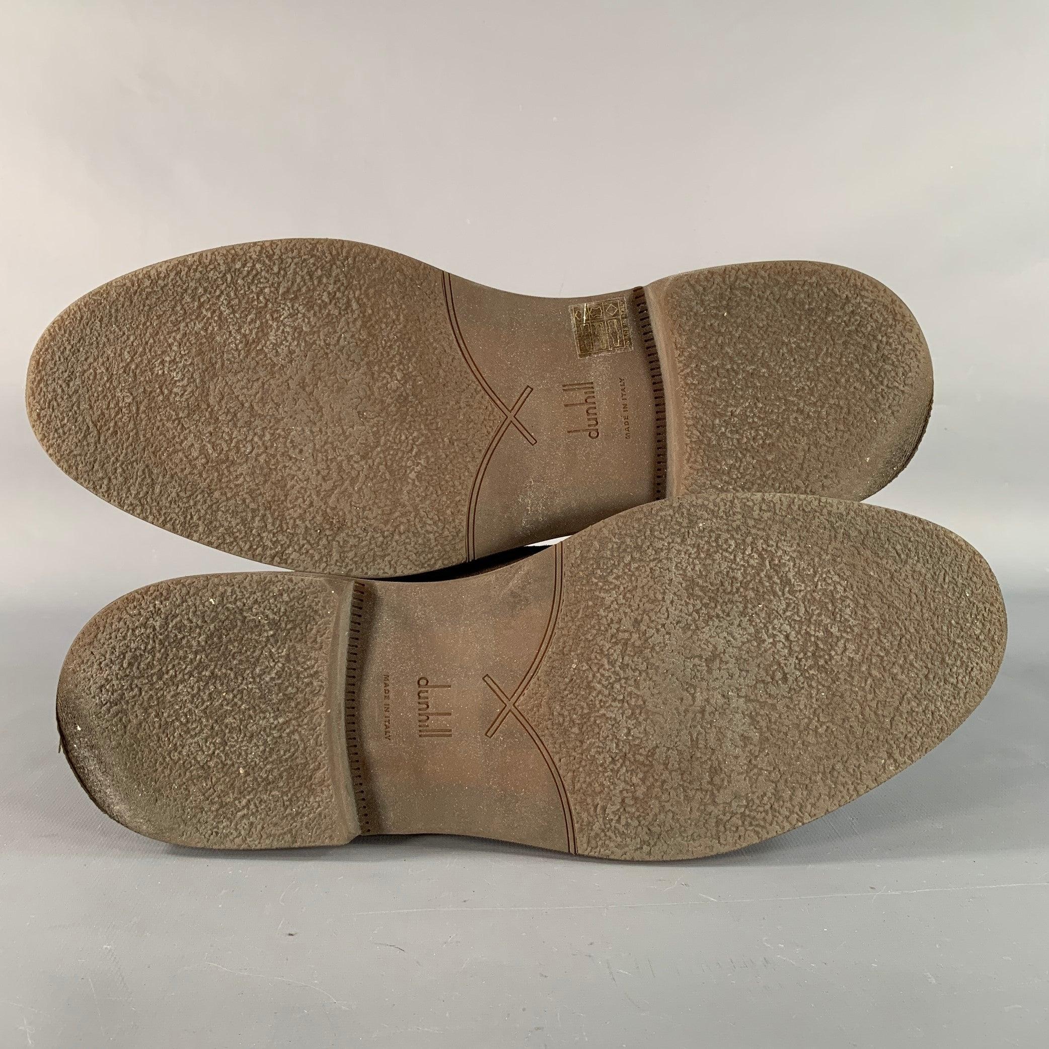 Dunhill Size 11 Brown Suede Ankle Boots en vente 1