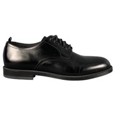 DUNHILL Size 12 Black Leather Lace Up Shoes