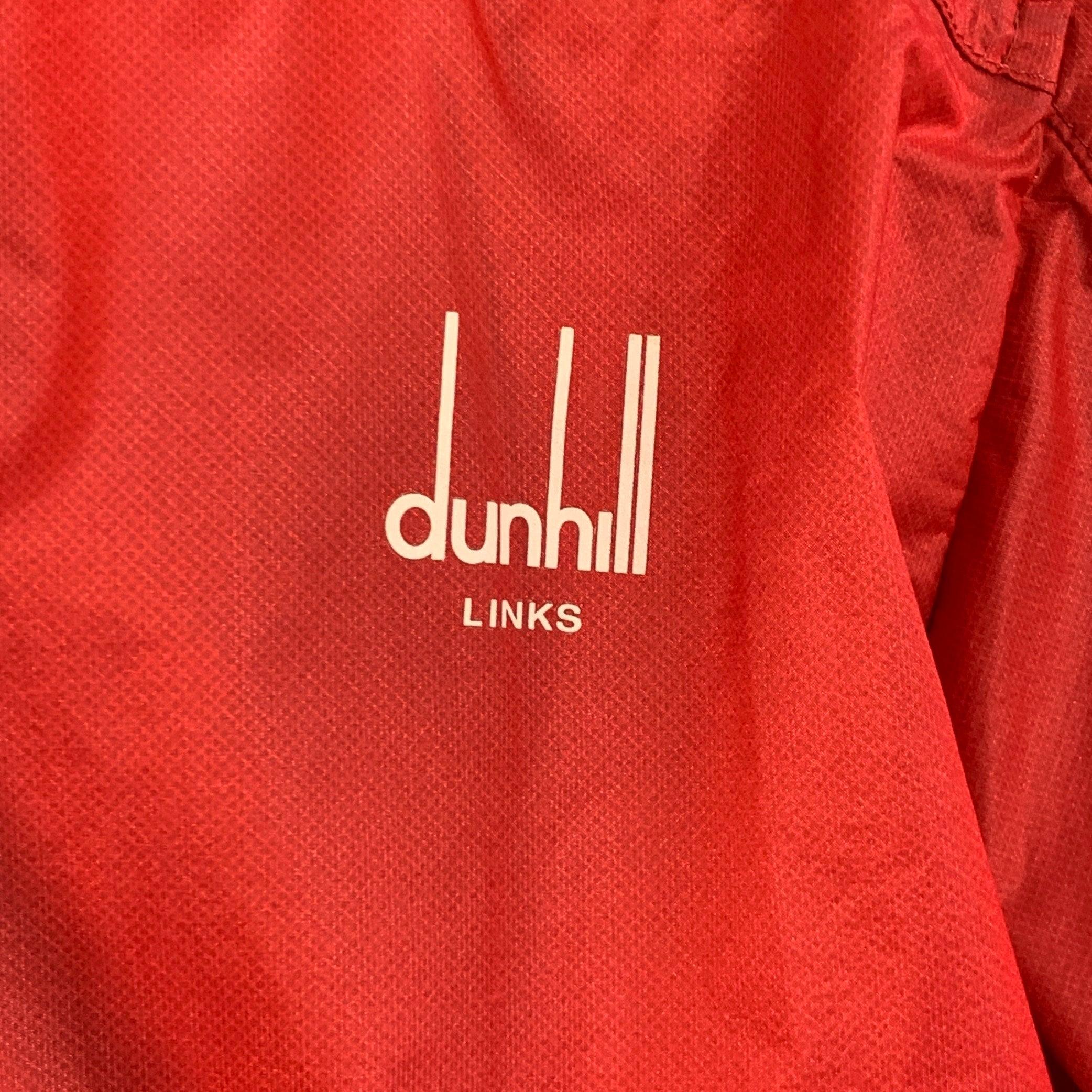 DUNHILL Größe M Rot Polyamid Zip Up Jacke Herren im Angebot