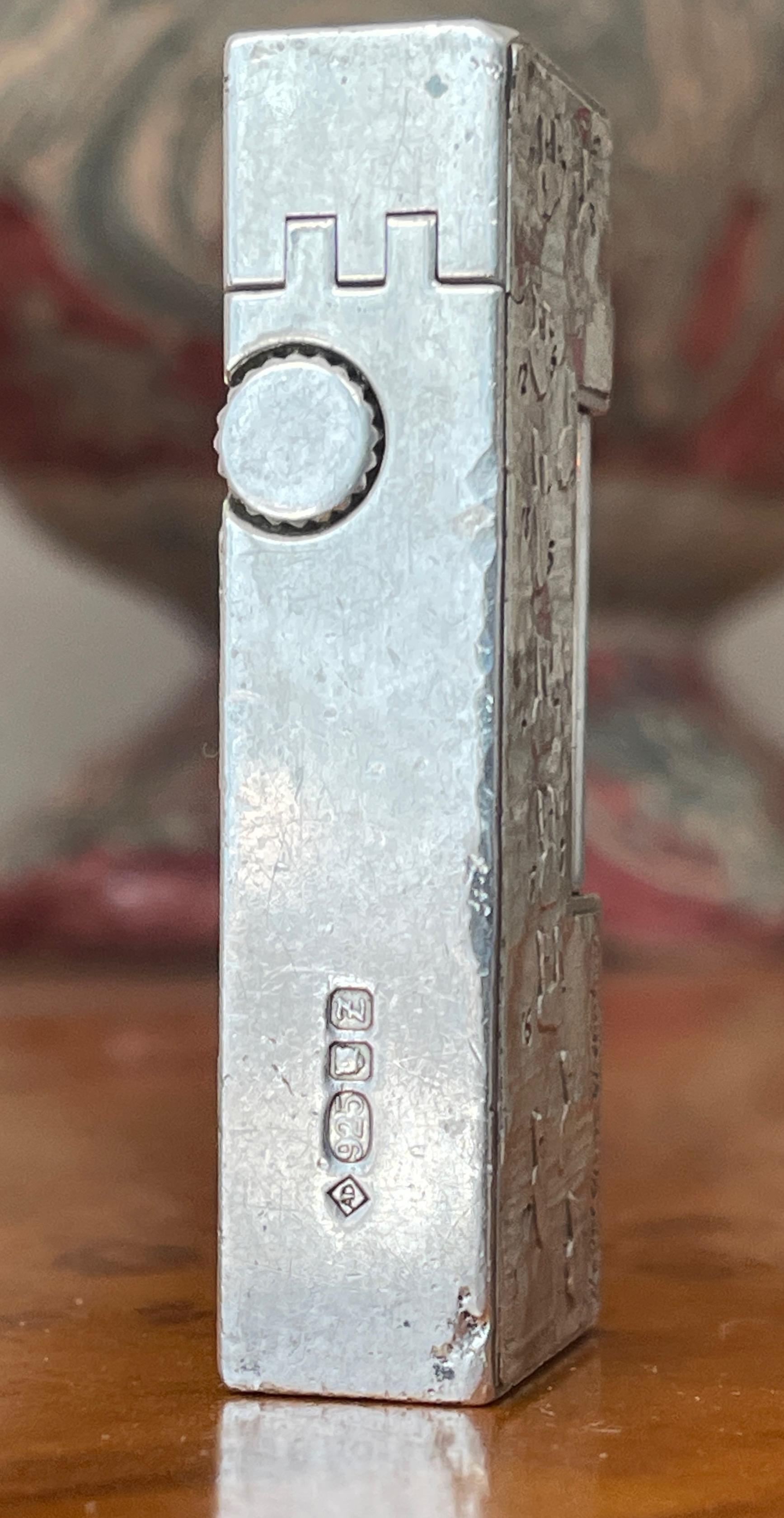 dunhill lighter silver