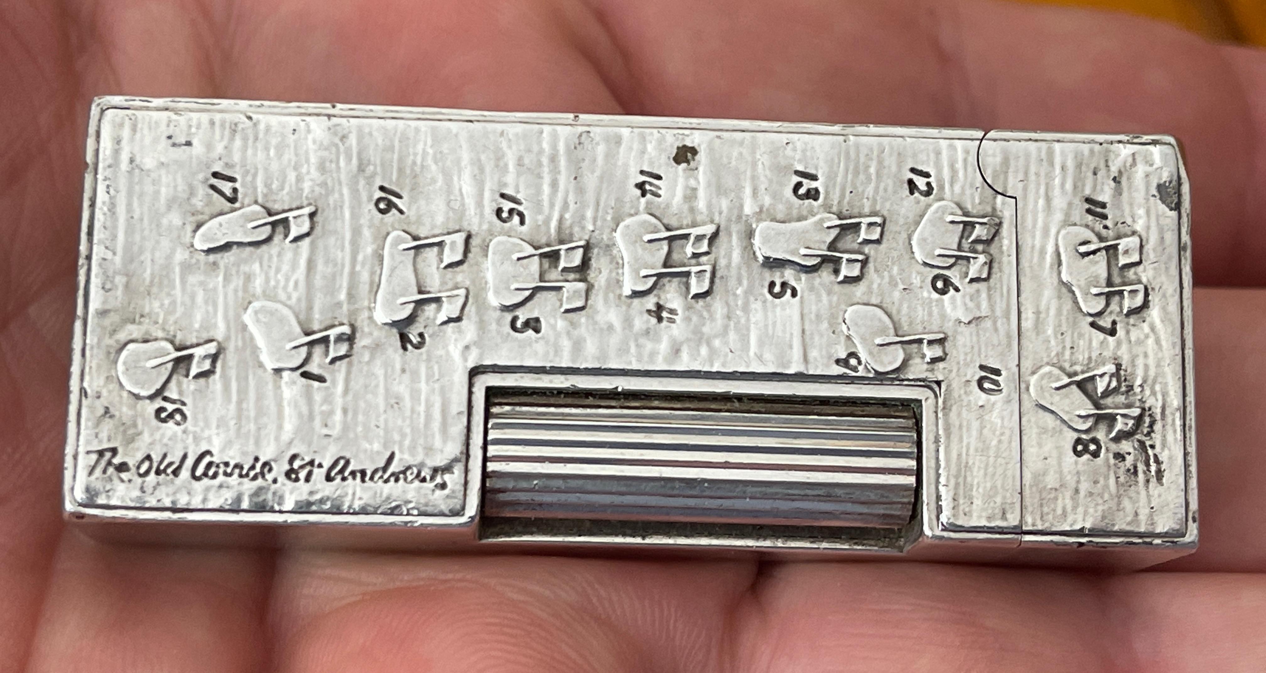 British Dunhill St. Andrews Limited Edition Harold Riley Silver Lighter